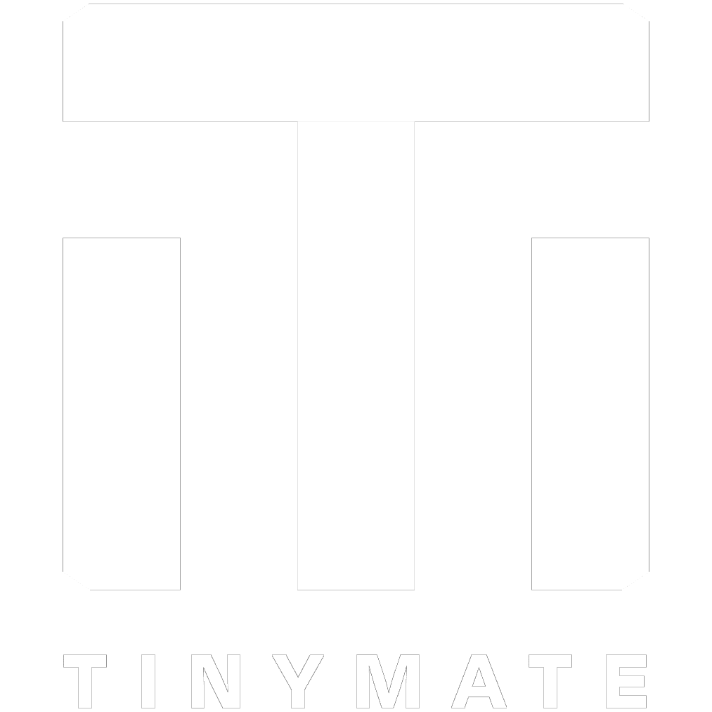 TinyMate logo - white